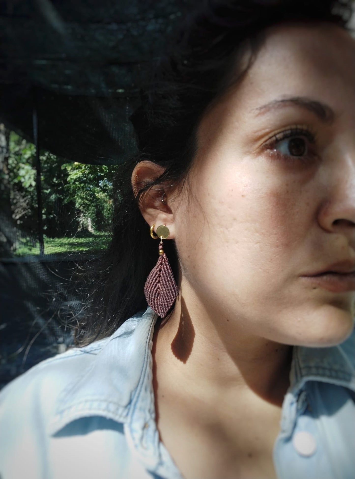 ALA DE HOJA pendientes