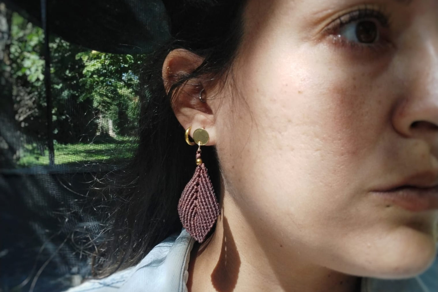 ALA DE HOJA pendientes